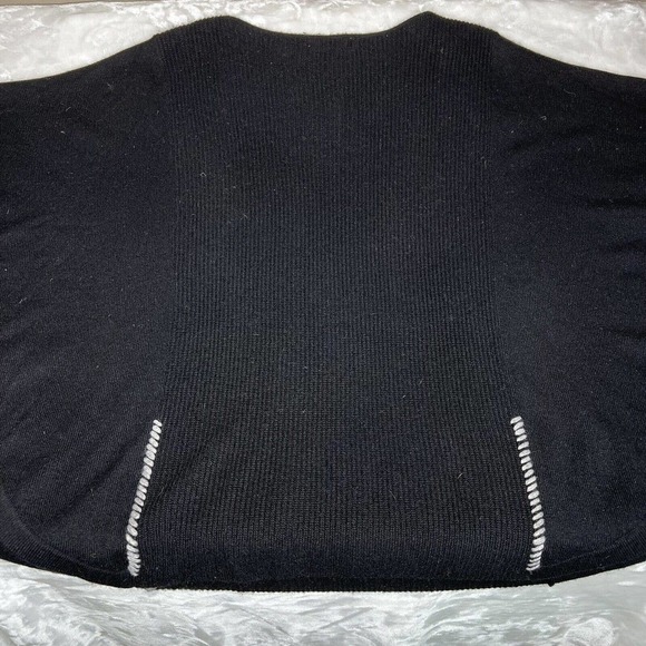 Lable + Thread Women's Black Knit Pullover Poncho Sweater Size S - Picture 4 of 7